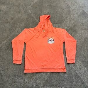 Pressbox Clemson Orange Long Sleeve Hooded Tee Shirt
